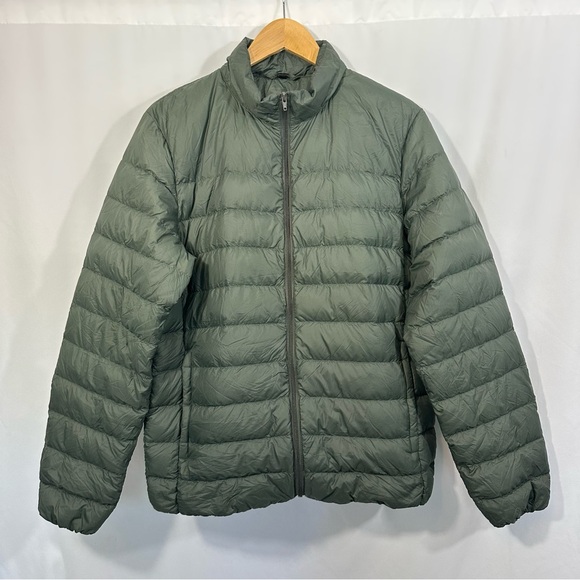 Muji Jackets & Blazers - Muji Packable Down Quilted Full Zip Puffer Coat in Deep Green